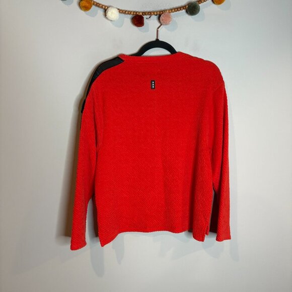 Jamie Sadock faux leather zipper art golf pullover - Picture 4 of 4